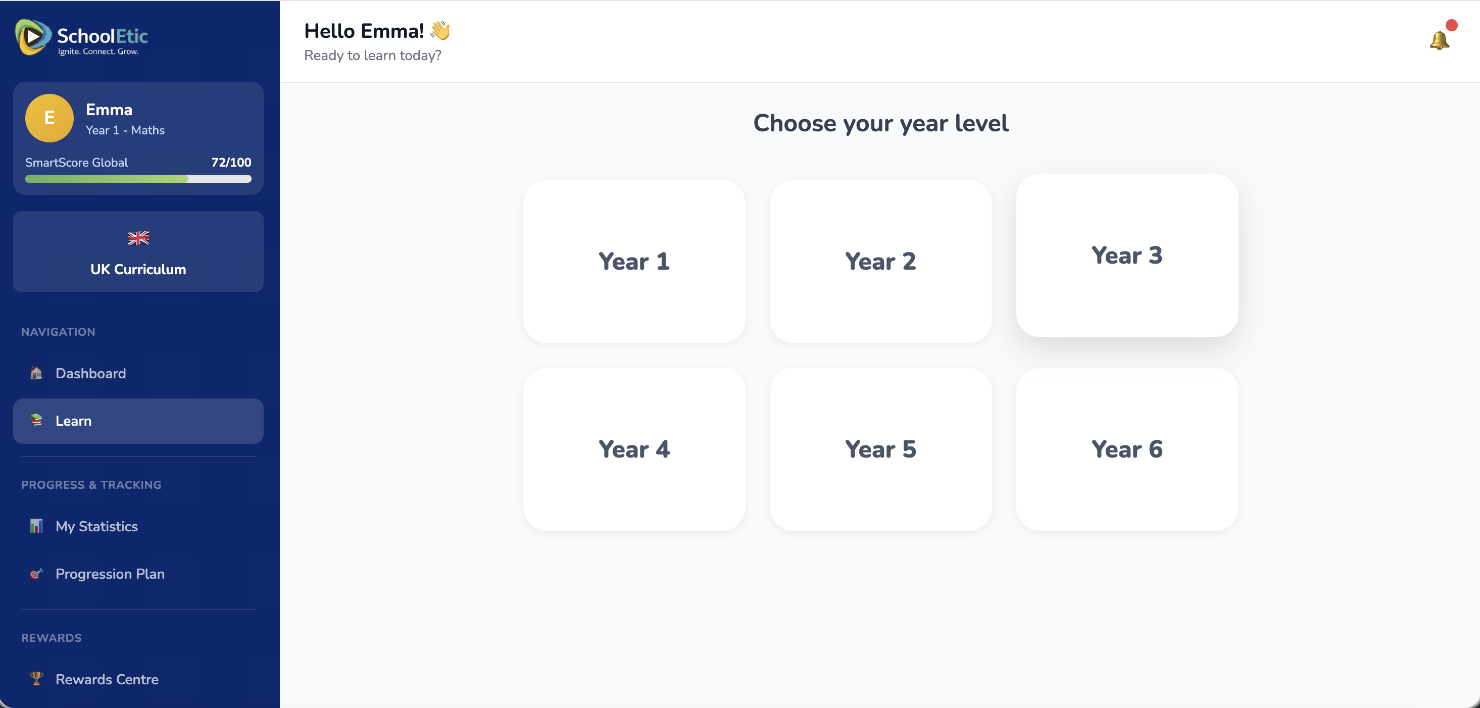 SchoolEtic - Choose your year level